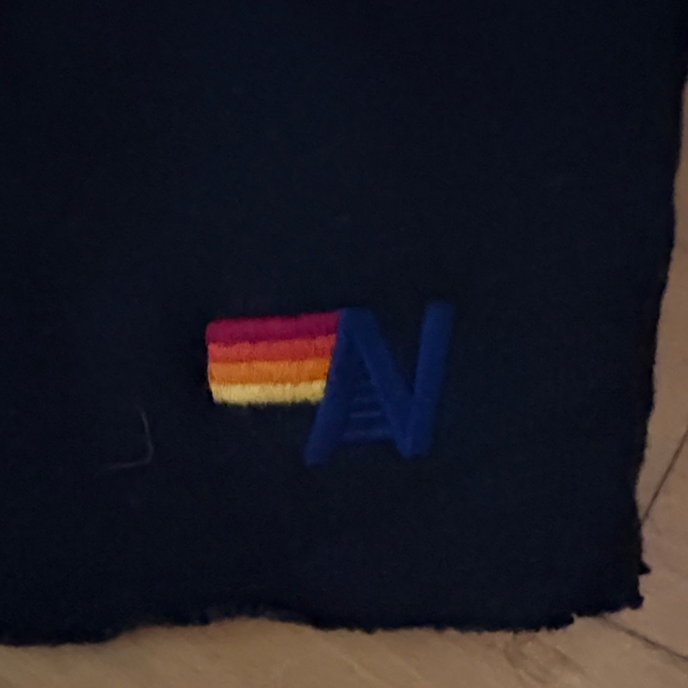 Aviator Nation Women’s Cropped Sweatshirt with Neon Rainbow Stripes - Picture 4 of 4